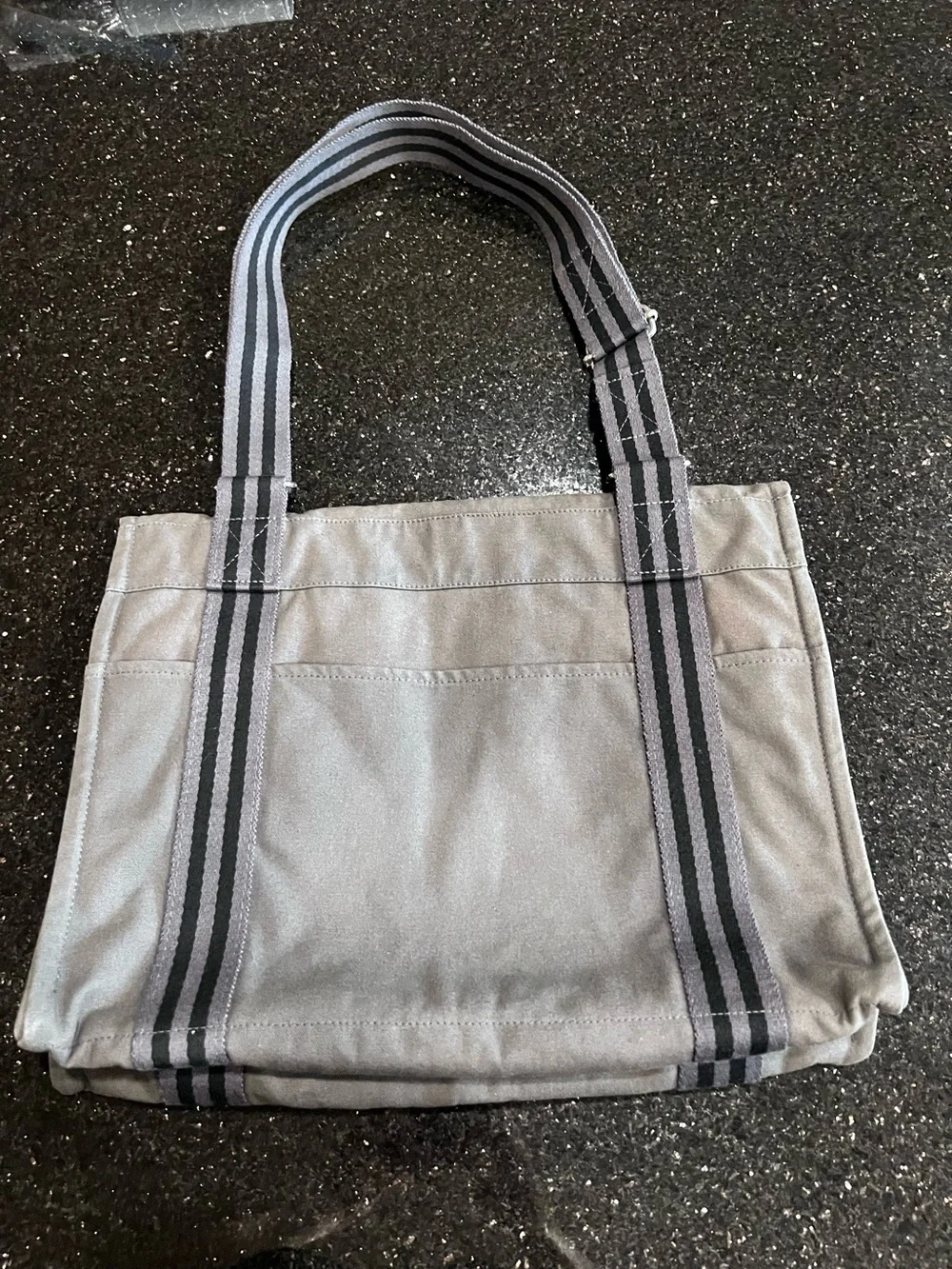 Hermes Herline Messenger Canvas Shoulder Bag Toile Fourre-Tout Besace MM